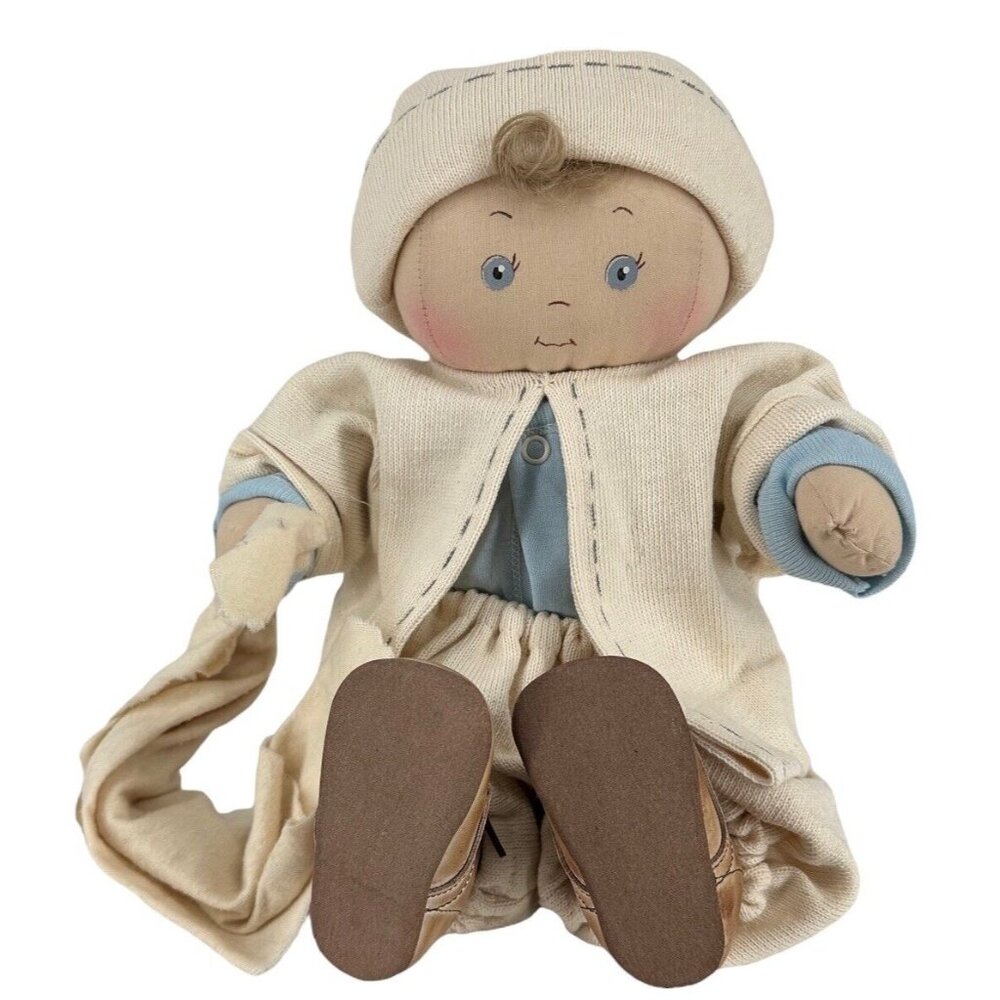 Jan Shackelford 1992 OOAK 15” Jonathan #67 Knit Outfit Tie Up Shoes Blankly